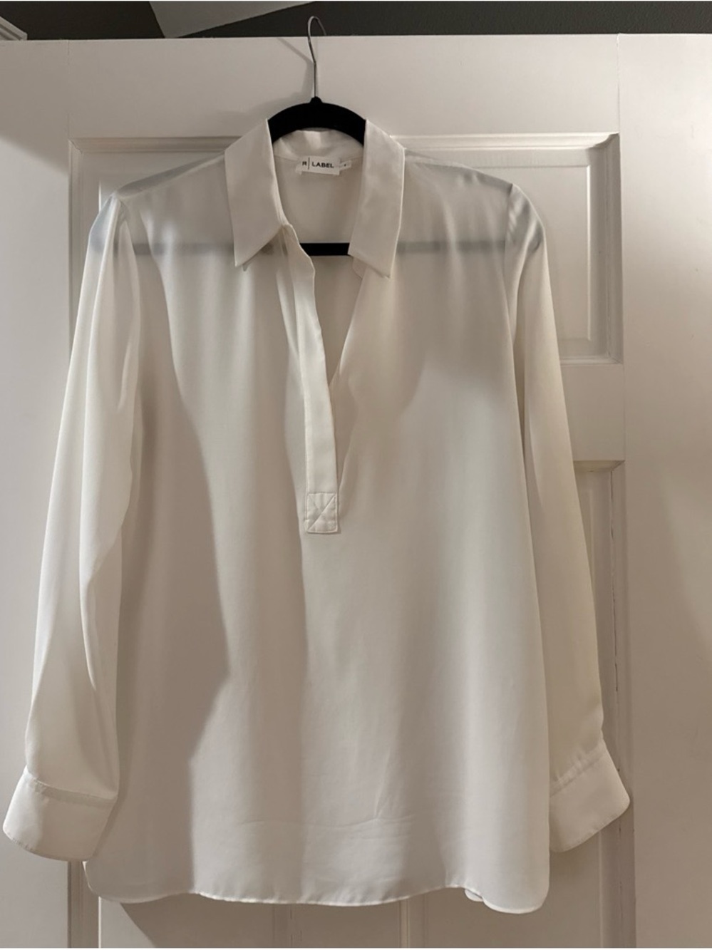 Semi sheer soft white blouse